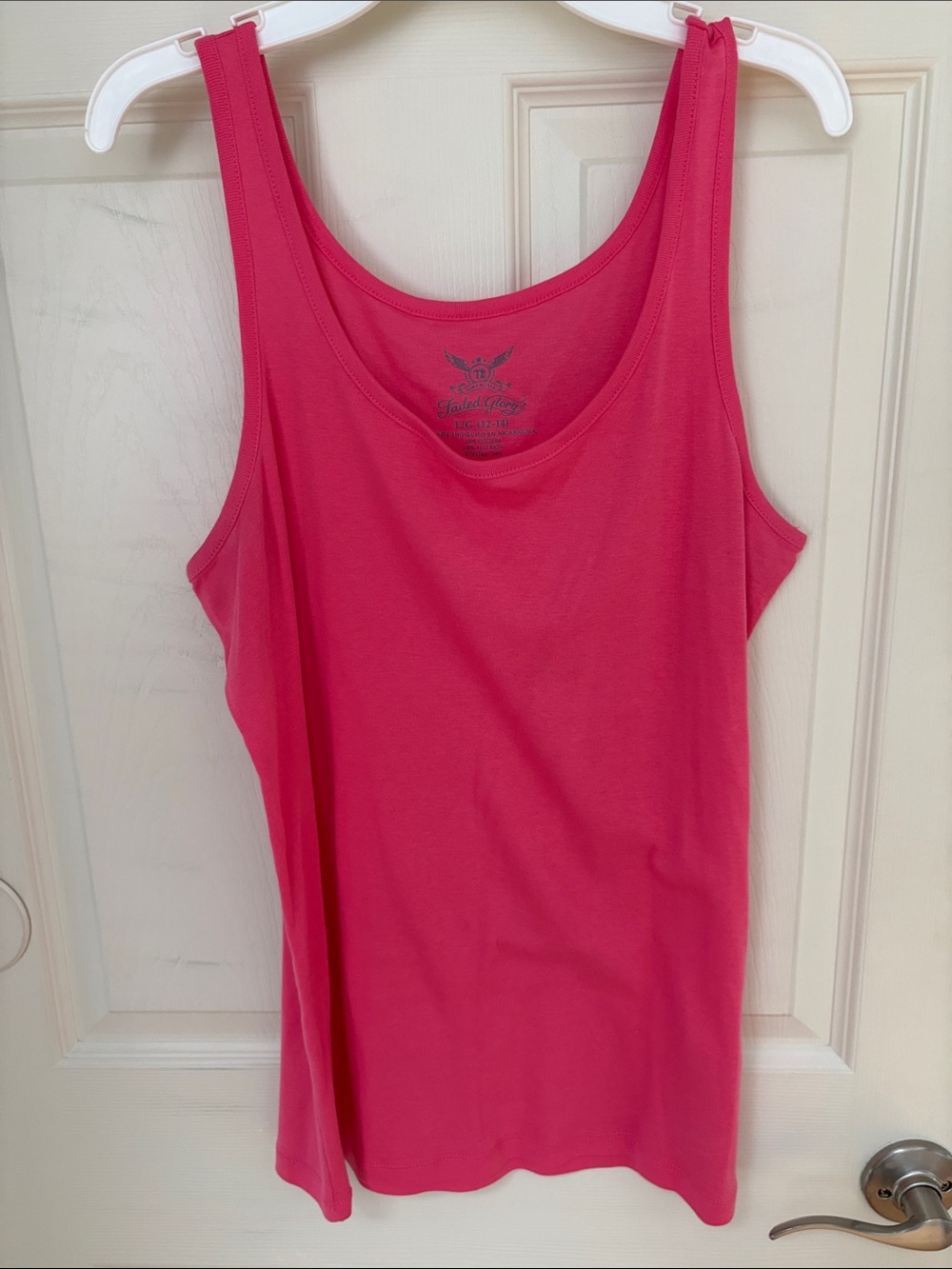 Faded Glory Hot Pink Scoop Neck Tank